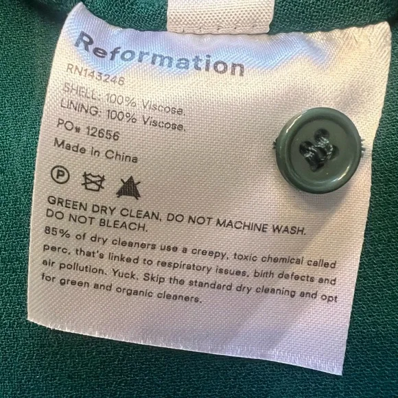 Reformation Green Floral Mini Dress - Picture 15 of 16